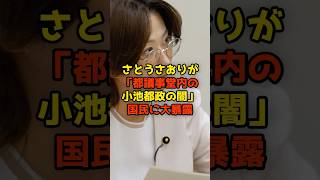さとうさおりが「都議事堂内の小池都政の闇」国民に大暴露#さとうさおり#都議会#小池百合子#政治#shorts