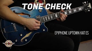 Video thumbnail for TONE CHECK: Epiphone Uptown Kat ES by Cream City Music
