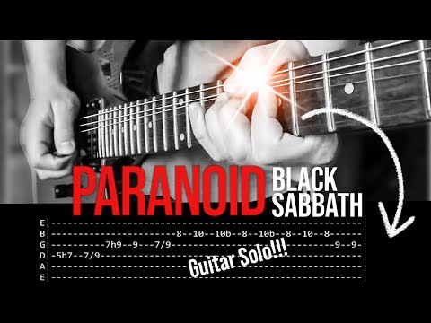 Paranoid Guitar Solo Lesson - Black Sabbath (with tabs)