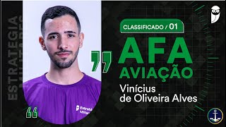 AFA 2023: Bate-papo com classificado em 1º lugar, Vinicius Alves. Confira!