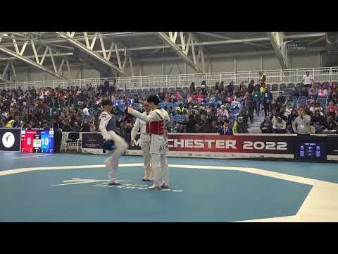 306 R-32 M-58kg 🔵 MOLLE Milan NED vs 🔴 BAE Jun-seo KOR I Manchester 2022 World Taekwondo GP