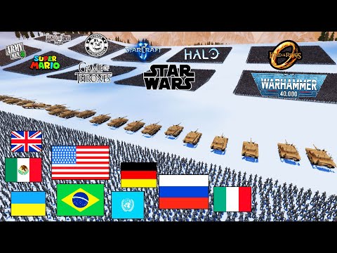 Every EARTH Army VS 7 Million of Every FANTASY ARMY! - UEBS 2: Ultimate Epic Battle Simulator 2