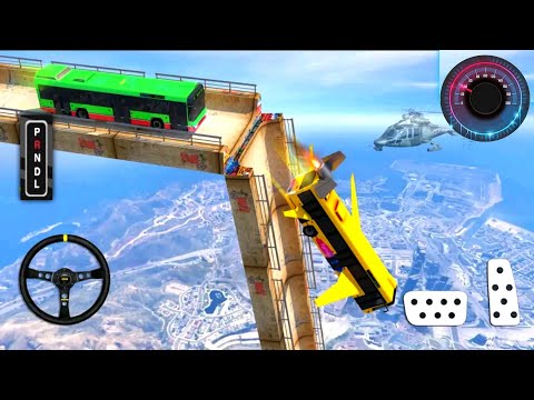 Vertical Impossible Bus Mega Ramp - Bus Stunt Tracks Racing 3D - Android GamePlay