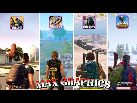 PUBG NEW STATE vs Free Fire Max vs CODM vs PUBGM - Comparison Max Graphics |