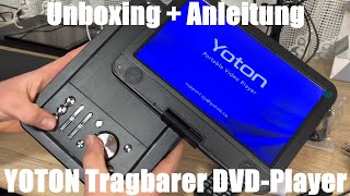 YOTON 12,5" Tragbarer DVD-Player Mit 10,5" HD-Schwenkbildschirm Für Das Auto Unboxing und Anleitung