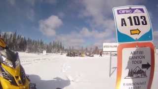 preview picture of video 'Cochrane Snowmobiling - A103 to the Abitibi Canyon'