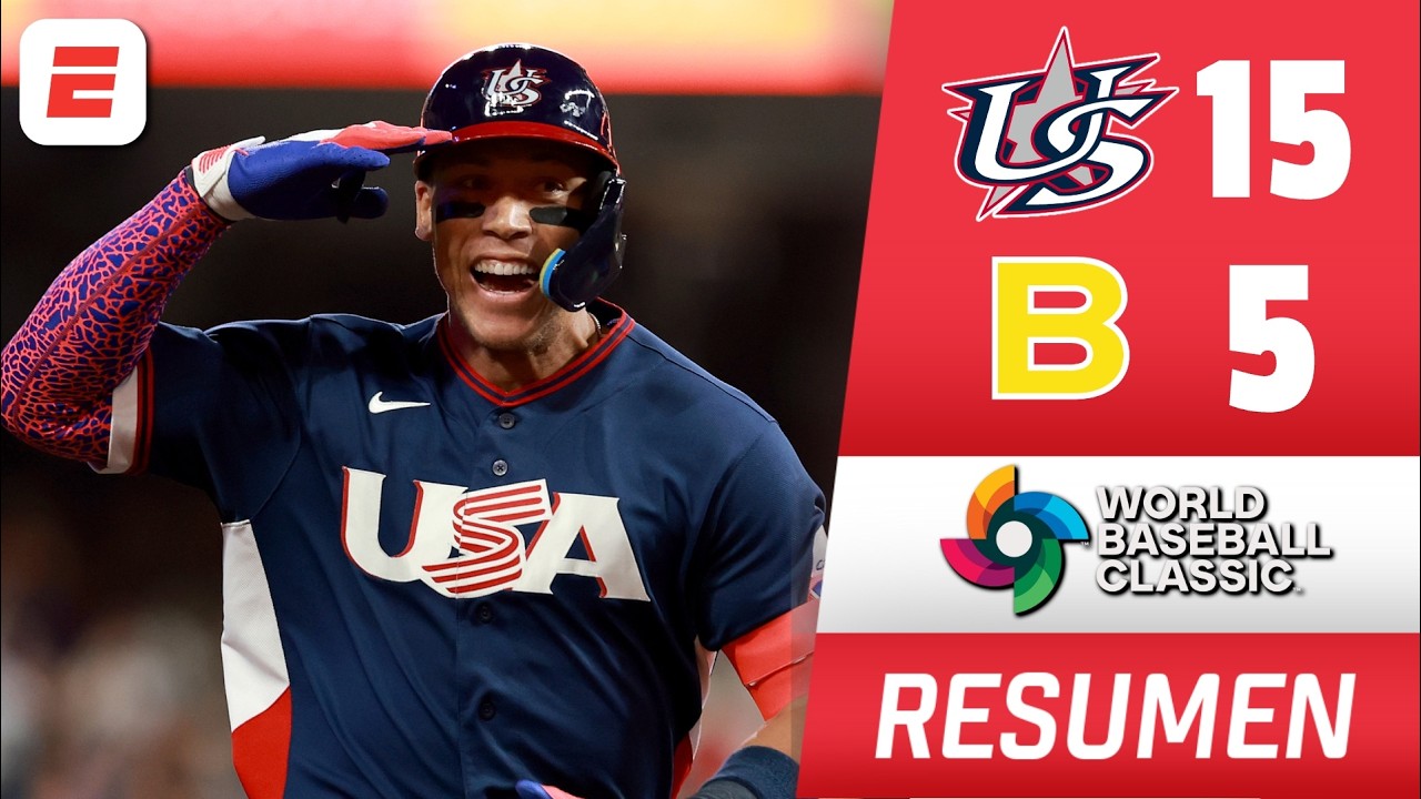 ESTADOS UNIDOS ARRANCÓ con TRIUNFAZO 15-5 vs BRASIL. JONRÓN de JUDGE | Clásico Mundial de Béisbol