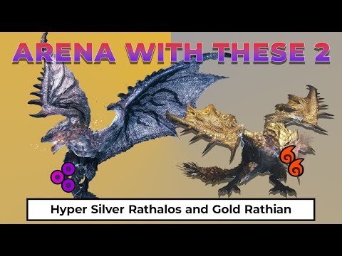 ARENA WITH THESE 2 | MHGU Hyper Silver Rathalos and Hyper Gold Rathian Thunderlord Zinogre IV