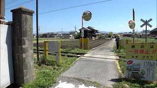 4月16日【びわ湖放送ニュース】遮断機のない踏切で　近江鉄道の電車と衝突し自転車の男性が重傷