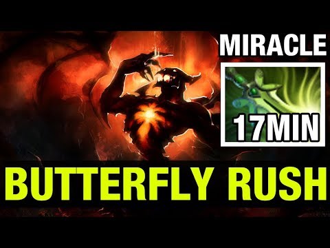 BUTTERFLY IN 17 MINUTES !! - MIRACLE- SHADOW FIEND - Dota 2