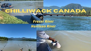 Fishing on Fraser River and Harrison River in Chilliwack BC Canada - Travel Video 2021