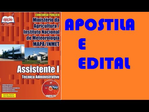 Edital e Apostila Concurso MAPA INMET 2015 Assistente Técnico Administrativo
