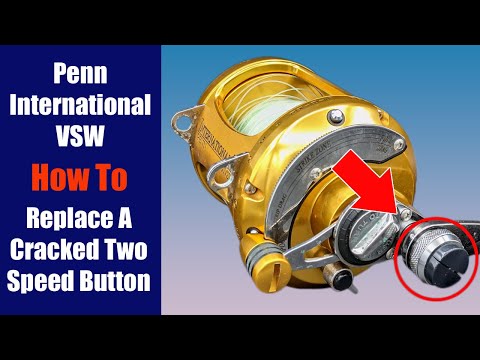 Cracked Two Speed Button | Penn International VSW | How To Replace - Fishing Reel Repair