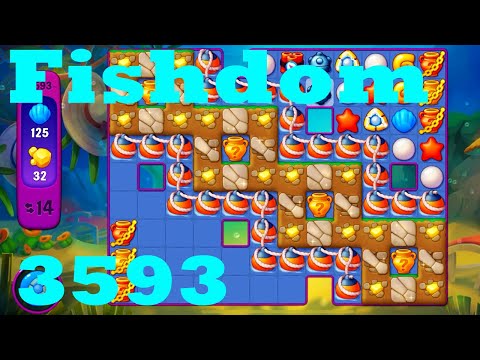 Fishdom Level 3593 HD Walkthrough | 3 - match game | gameplay | android | ios | pc | app