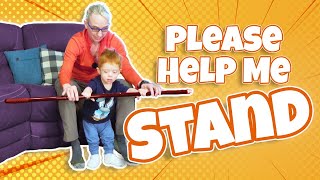 Try This Stick Trick for Standing Balance 👶🏻🧹 | Pediatric PT for Down Syndrome #97