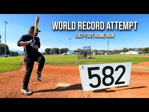 WORLD RECORD ATTEMPT for the FARTHEST BASEBALL EVER HIT | Baseball Bat Bros