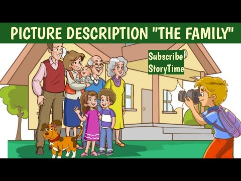 Learn📖English Through Picture Description | Family👪 Description | Introducing Family | Picture Talk