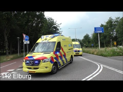 [Dagcompilatie] Ambulance's met spoed naar en van het Meander MC in Amersfoort