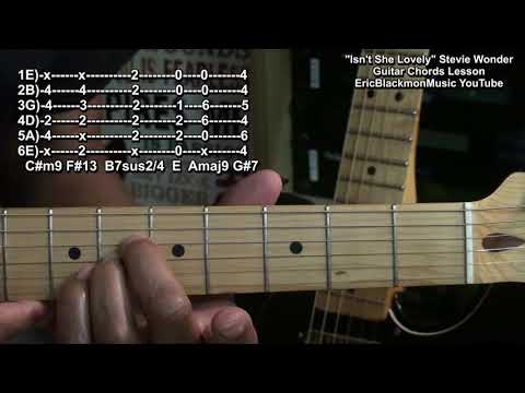 How To Play ISN'T SHE LOVELY Stevie Wonder Guitar Chords Lesson Motown 1976 🎸 