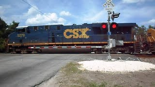 preview picture of video 'CSXT Coal Train Crossing W CR 108 & Railroad ST In Hilliard,Florida'