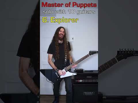 Master of Puppets - Solo with 10 Guitars #metallica #shorts