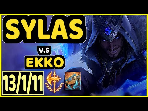 SOFM (SYLAS) vs EKKO - 13/1/11 KDA JUNGLE GAMEPLAY - KR Ranked GRANDMASTER
