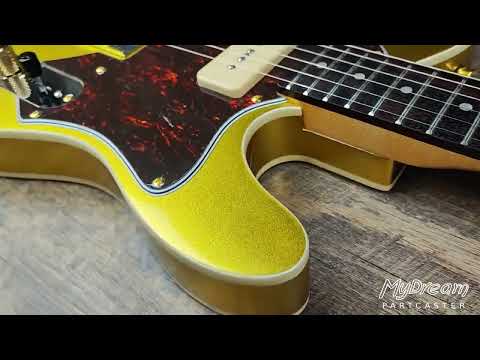 MyDream Partcaster Custom Built - Metallic Gold Lollar P90 50s Wind image 10