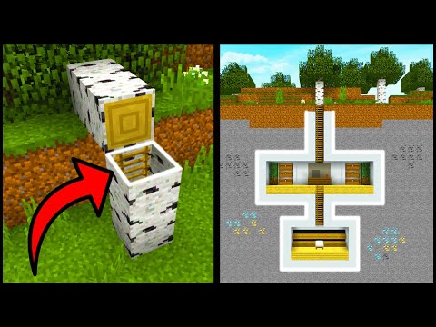 Minecraft: How to Build a Survival Secret Base Tutorial (#12) - Easy Hidden House/Base!
