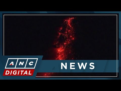 Mayon Volcano spews lava down its slopes ANC