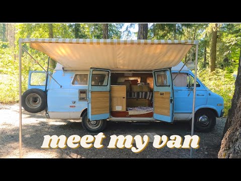 🚐 Van Reveal and Mini Tour || Meet My 1974 Dodge Tradesman Camper Van