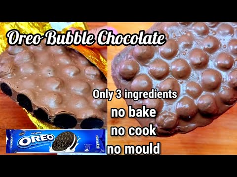Easy Oreo Chocolate Bubble Cake | Only 3 ingredients Chocolate Bubble Cake |no mould,no cook,no bake