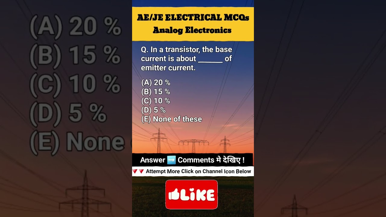 ⛔ Don't Miss This Analog Electronics MCQ 👍 #electrical engineering mcqs
