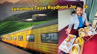 Luxurious Tejas Rajdhani Express First Class Journey through Tea Garden || IRCTC Food Review