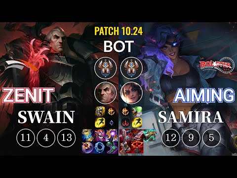 HLE Zenit Swain vs KT Aiming Samira Bot - KR Patch 10.24