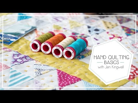 How to Baste and Hand Quilt with Aurifil 12 weight by Jen Kingwell - Fat Quarter Shop