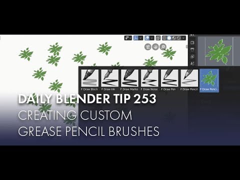 Daily Blender Tip 253 - Creating your own custom Grease Pencil brushes (Blender 2.8)