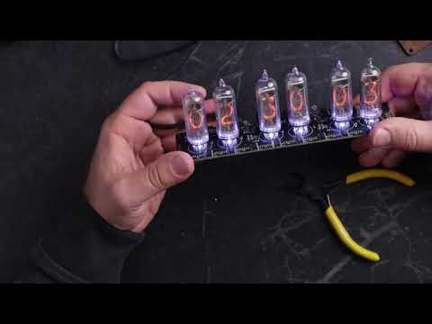 Nixie clock kit in-14 6 tubes unboxing plus assembling