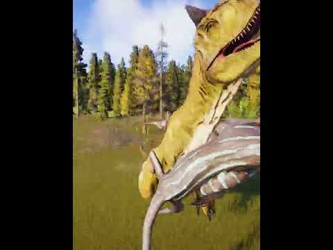 The ruthlessness of Carnotaurus hunting Struthiomimus - Jurassic World Evolution 2 JWE2 #shorts