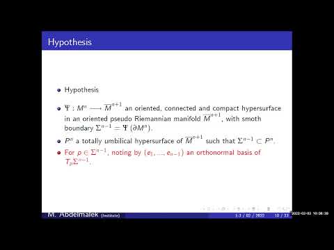 MATH2022 - Some Results for Constant Hr Hypersurfaces Embedded in Pseudo, Mohammed Abdelmalek