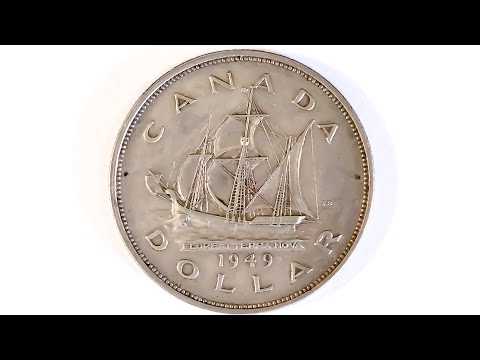 |1949| Canadian Newfoundland Commemorative Silver Dollar Coin