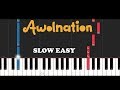 Awolnation - Sail (SLOW EASY PIANO TUTORIAL)