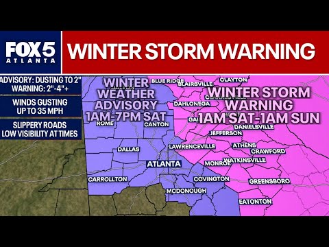 Winter storm warning issued for North Georgia | FOX 5 News