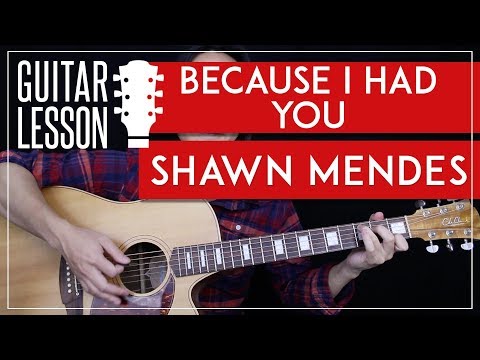 Because I Had You Guitar Tutorial - Shawn Mendes Guitar Lesson 🎸 |Fingerpicking + Chords + No Capo|