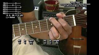 Silent Night Chord Melody Lesson 2018 Update EricBlackmonGuitar 🎄