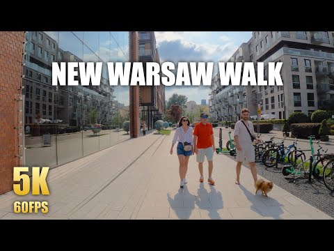 New Architecture: Warsaw 🇵🇱 Poland (Ultra HD 4K 60FPS) Virtual Walking Tour