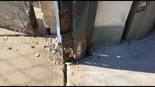 SPLICING A RUST DAMAGED COMMERCIAL STEEL DOOR FRAME - STEEL DOOR FRAME REPAIR