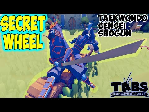 SecretWheel! Shogun+Sensei+Taekwondo vs Every Unit + Bonus+Bobnus - TABS MODS Unit Possession Update