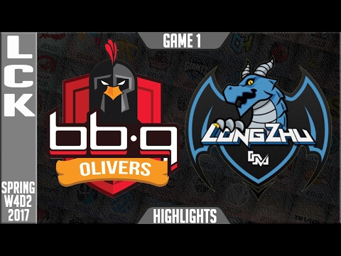 BBQ Olivers vs LongZhu Gaming Highlights Game 1 - LCK W4D1 Spring 2017 - BBQ vs LZ G1