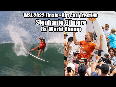 Stephanie Gilmore 8x World Champ - Surfing Highlights from 2022 WSL Rip Curl Finals at Lowers