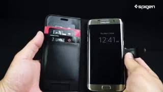 Spigen Wallet S Flip Hoesje Samsung Galaxy S7 Edge Black Hoesjes